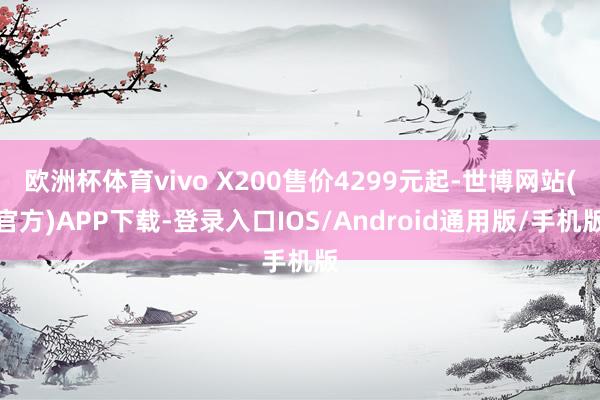 欧洲杯体育vivo X200售价4299元起-世博网站(官方)APP下载-登录入口IOS/Android通用版/手机版