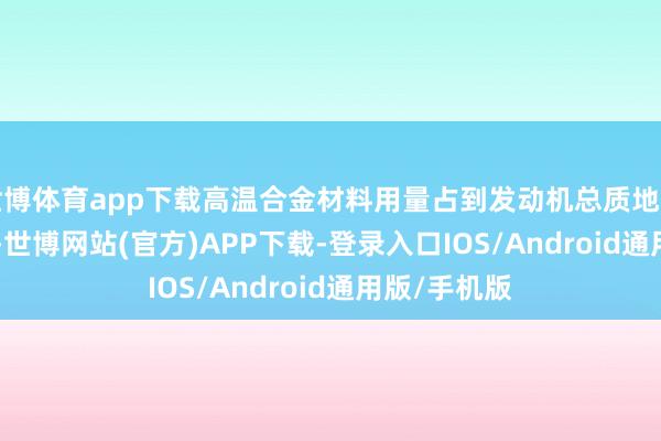 世博体育app下载高温合金材料用量占到发动机总质地的40%~60%-世博网站(官方)APP下载-登录入口IOS/Android通用版/手机版