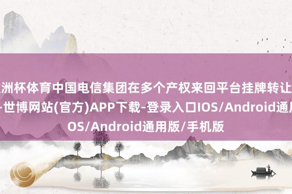 欧洲杯体育中国电信集团在多个产权来回平台挂牌转让旗下金融金钱-世博网站(官方)APP下载-登录入口IOS/Android通用版/手机版